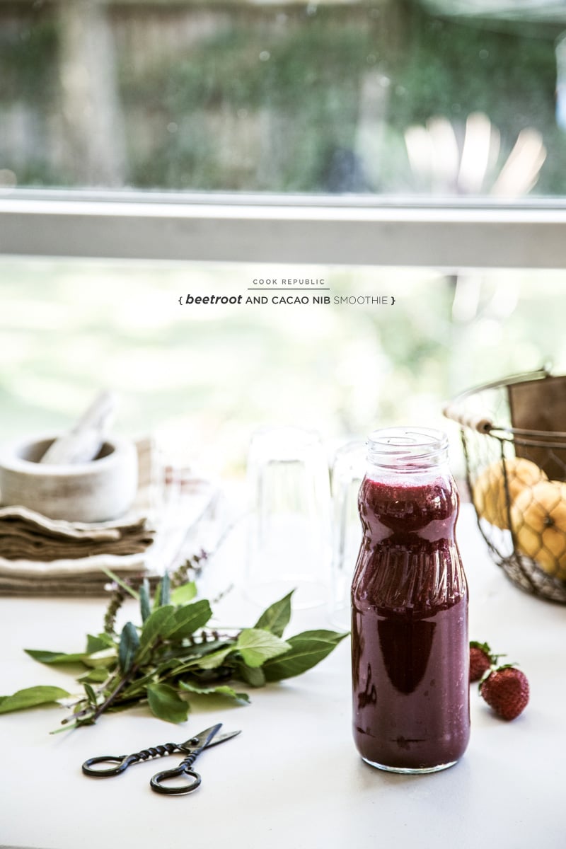 Beetroot And Cacao Nib Smoothie - Cook Republic