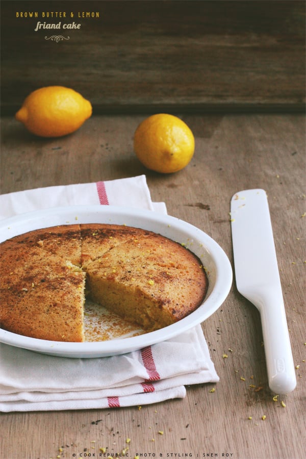 Brown Butter Lemon Friand Cake