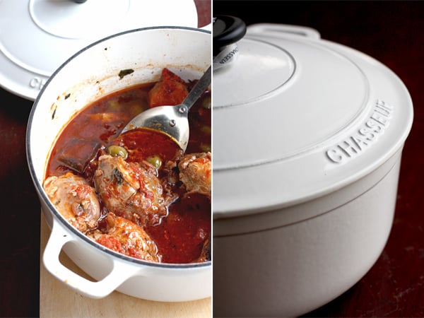Chasseur Cast Iron Pot And Chicken Olive CAsserole