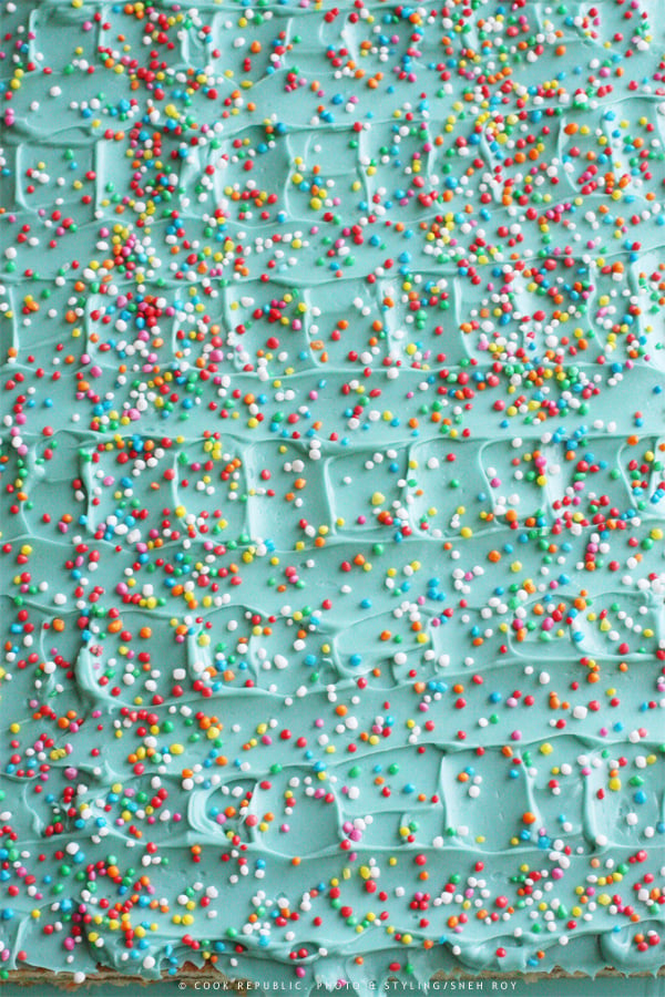 Confetti Layer Cake - Blue Icing And Hundreds & Thousands
