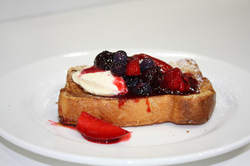 Tonie's gorgeous brioche with berries and cream