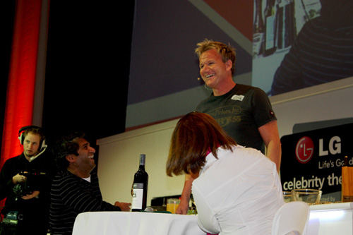 Gordon Ramsay working his charm.