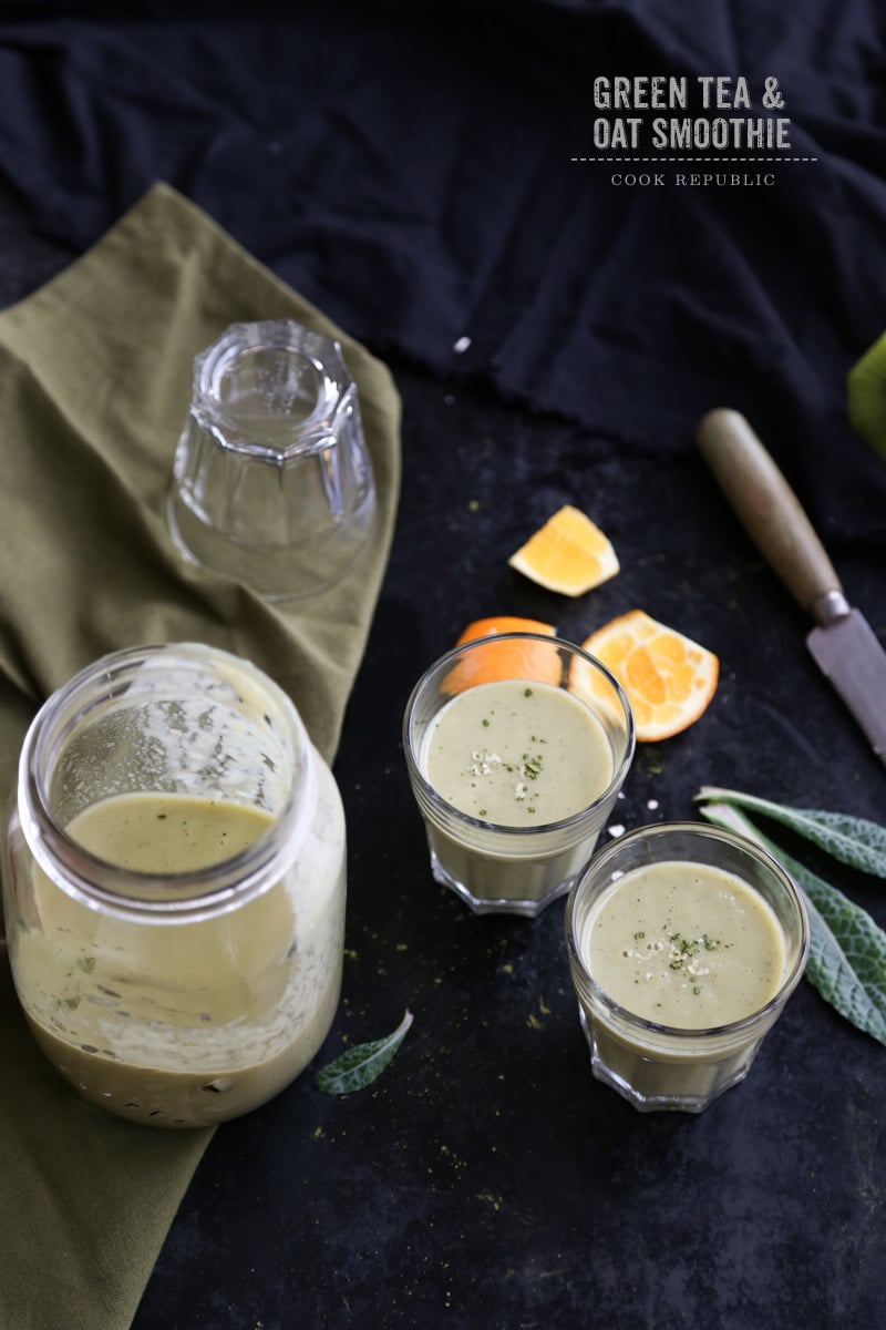 Green Tea And Oat Smoothie - Cook Republic