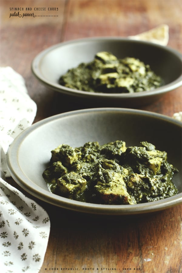 Palak Paneer - Indian Spinach And Cheese Curry
