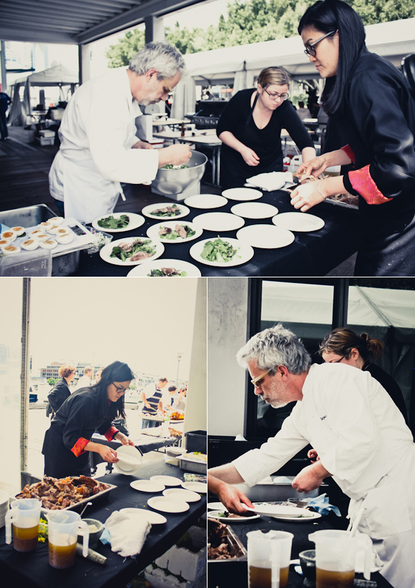 David Tanis & Kylie Kwong plating up.