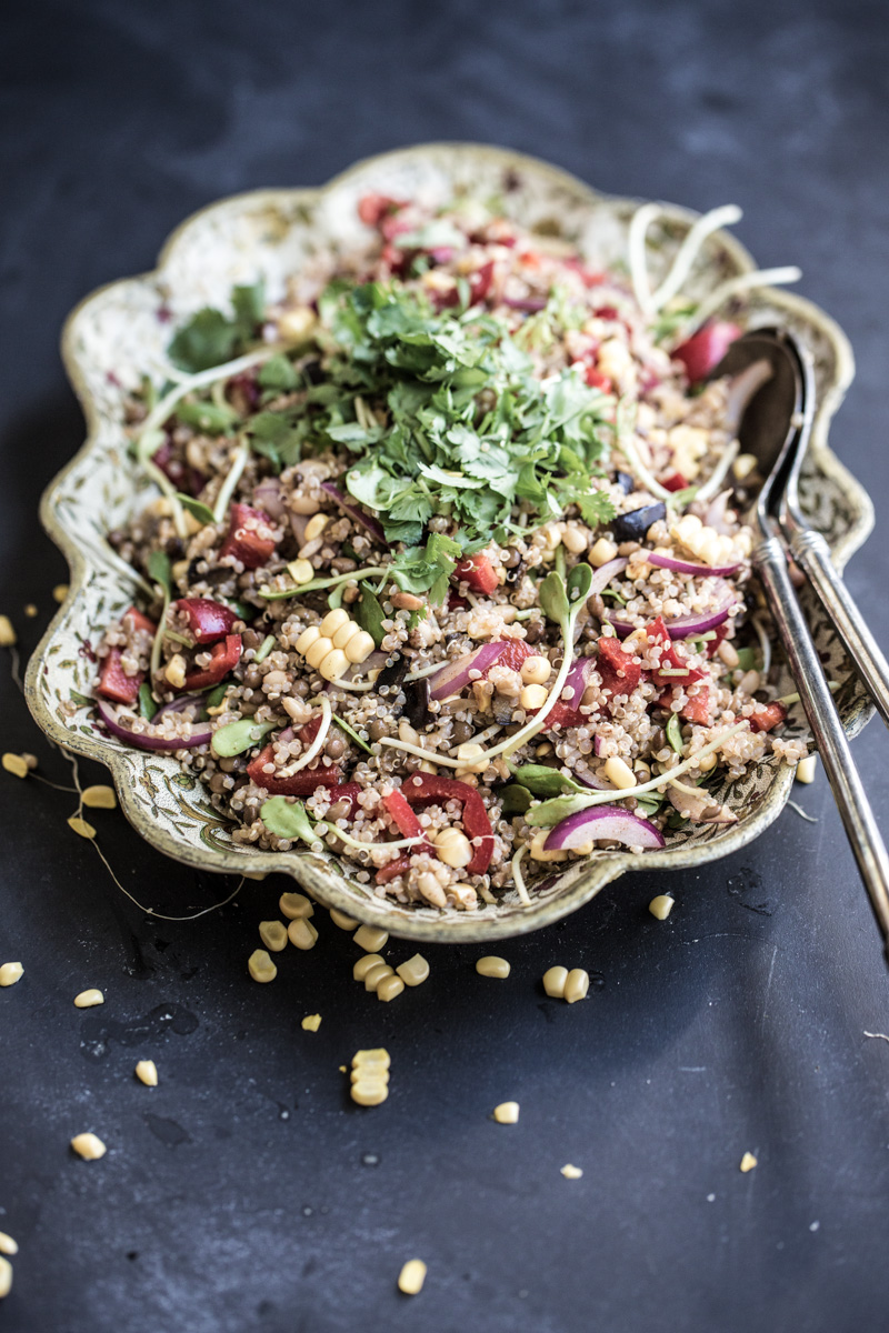 Quinoa Lentil And Smokey Eggplant Salad Cook Republic