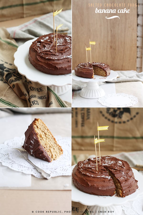 Salted Chocolate Fudge Banana Cake | Cook Republic