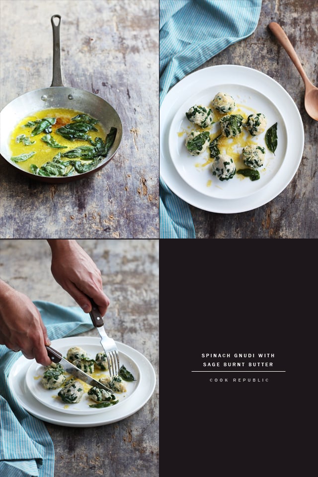 Spinach Gnudi With Sage Burnt Butter - Cook Republic