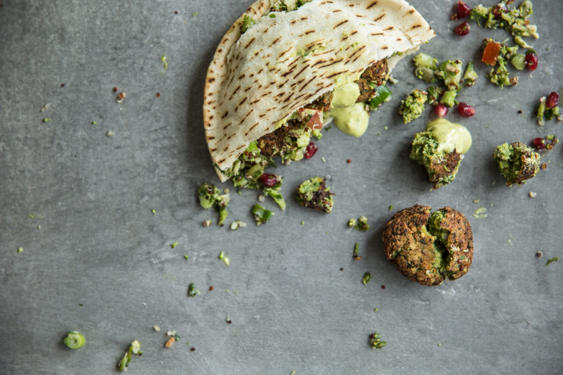 Super Green Falafel With Turmeric Tahini Sauce Cook Republic