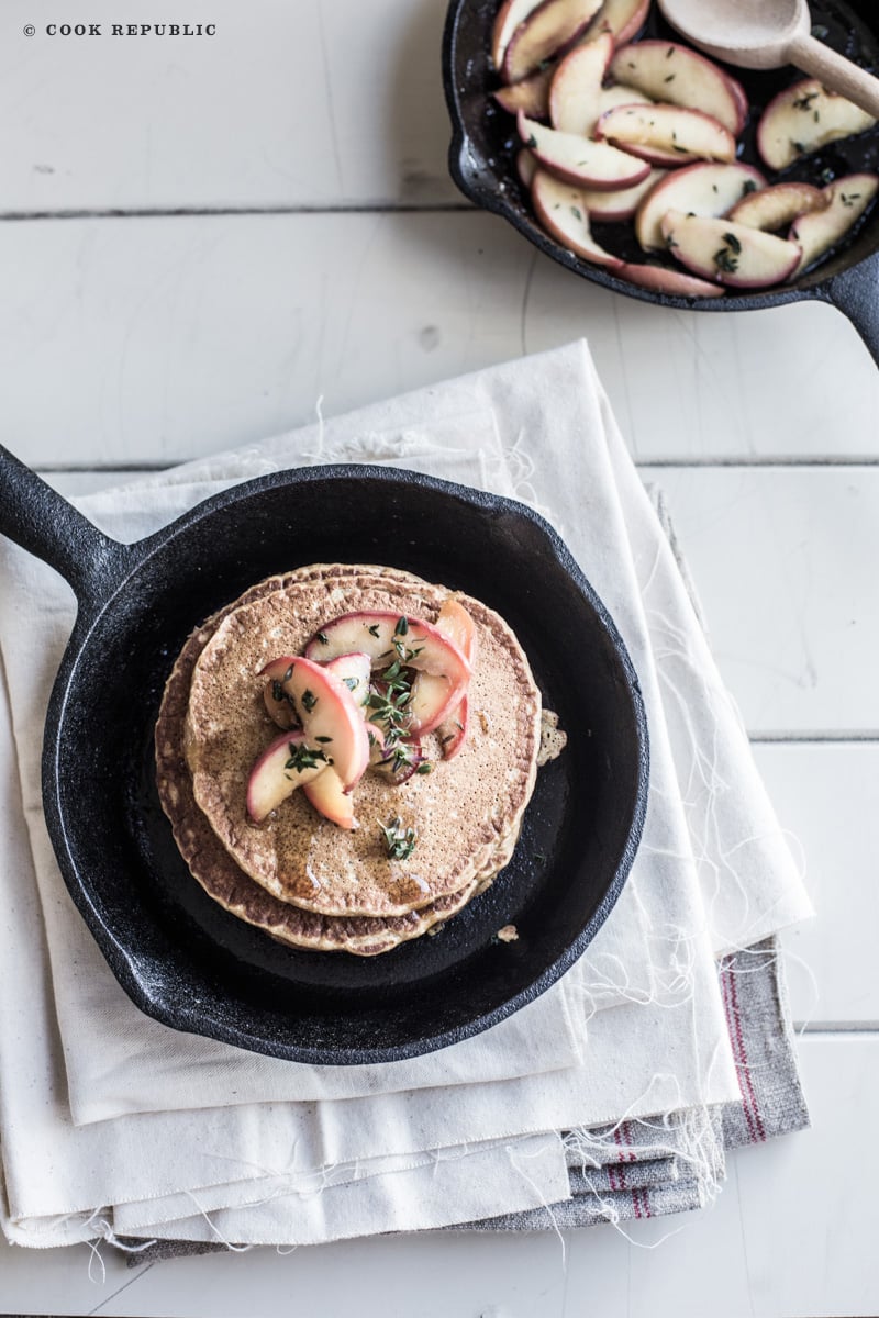 Yeast Molasses Pancakes With Herb Fruit Cook Republic