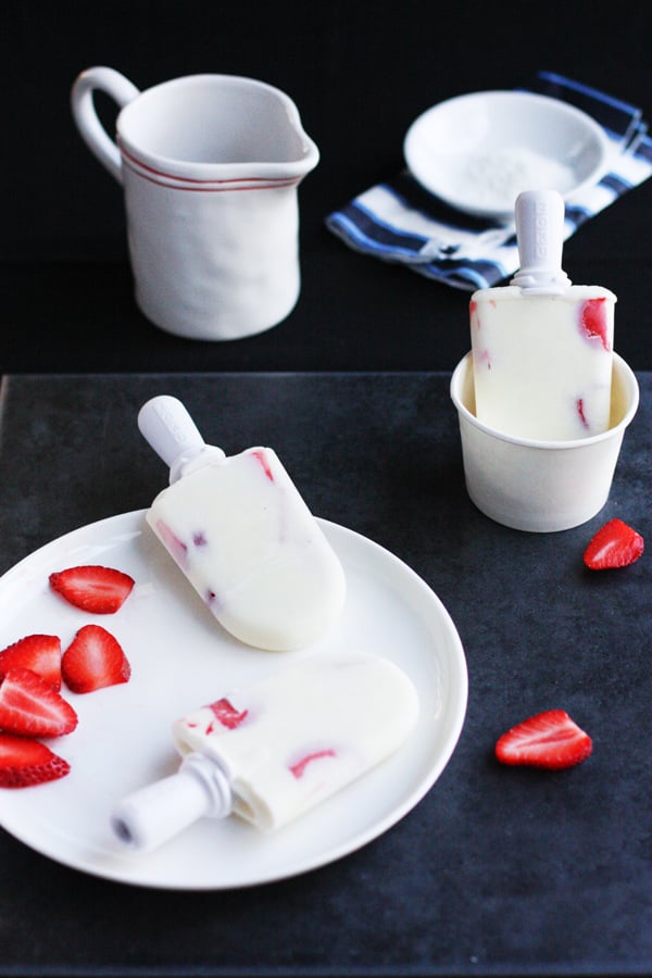Vanilla And Strawberry Pops