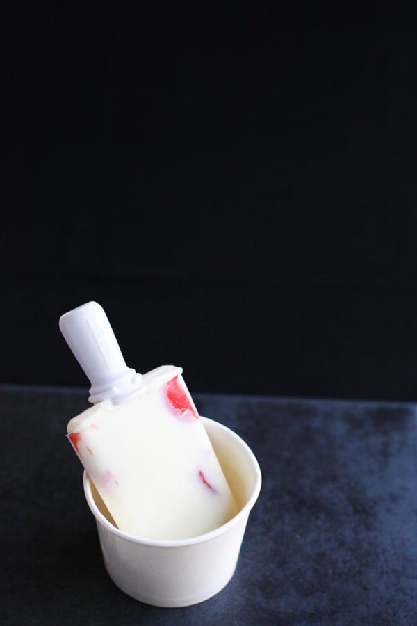 Vanilla And Strawberry Pops