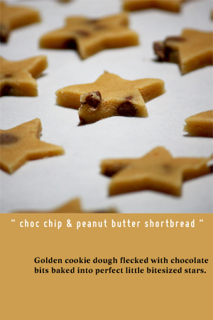 choc chip and peanut butter shortbread stars choc chip and peanut butter shortbread stars