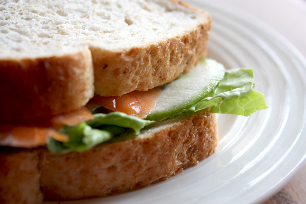Wholegrain Salmon And Cucumber Sandwich Wholegrain Salmon And Cucumber Sandwich