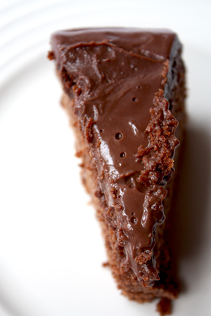 The cake is an explosion of chocolate flavors and textures.