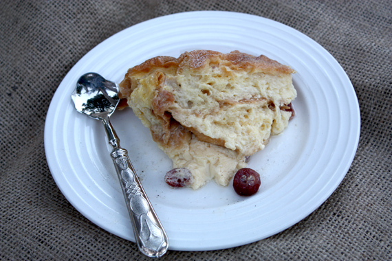 Croissant And Cranberry Pudding