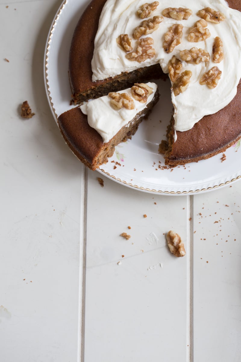 Amaranth Coffee And Walnut Cake With Whipped Maple Cream - Cook Republic