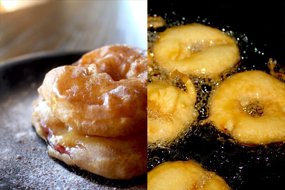 Apple Fritter Donuts With Maple Syrup