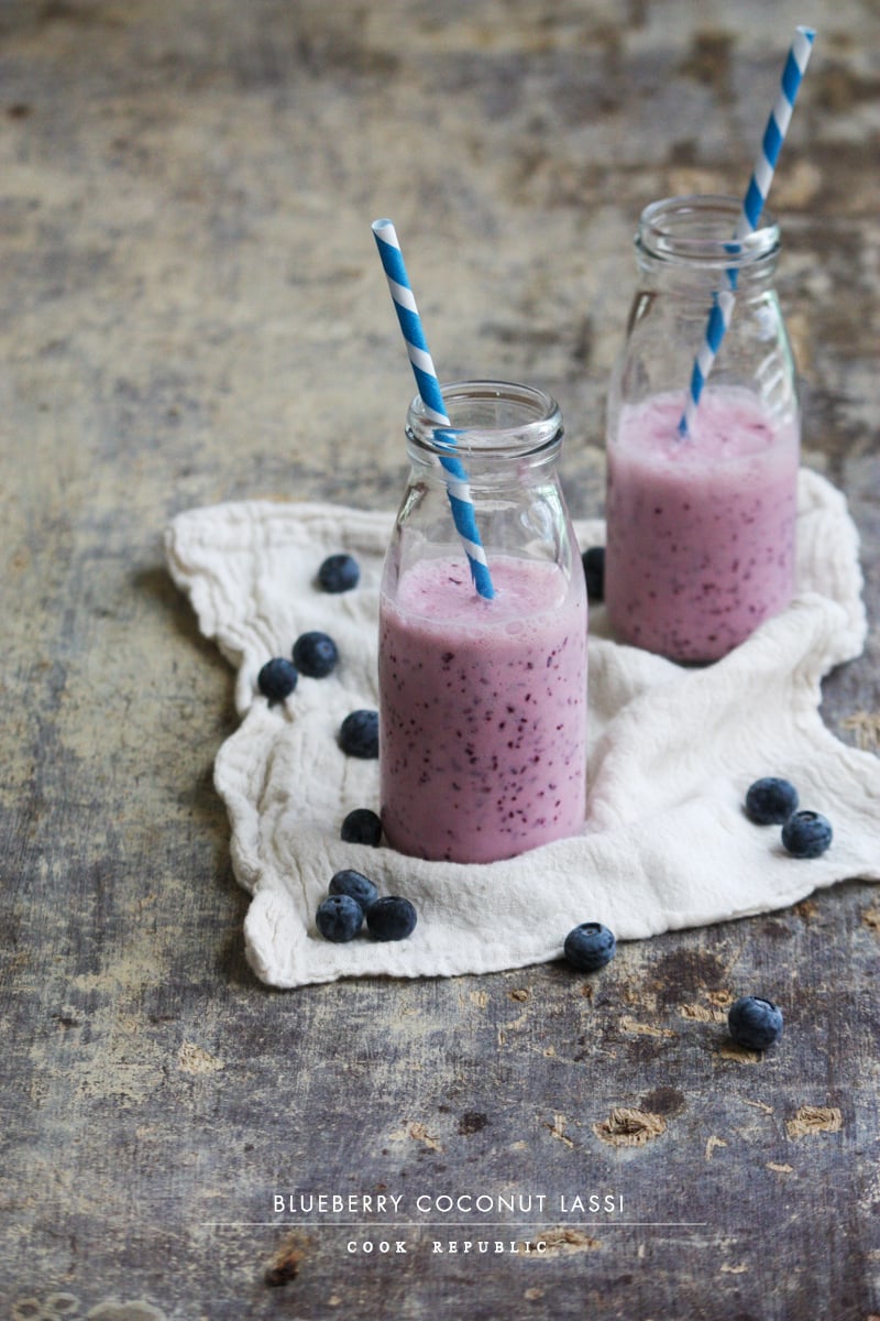 Blueberry Coconut Lassi - Cook Republic