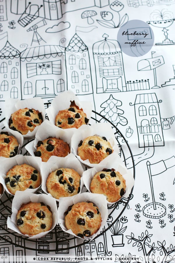 Blueberry Muffins | Cook Republic