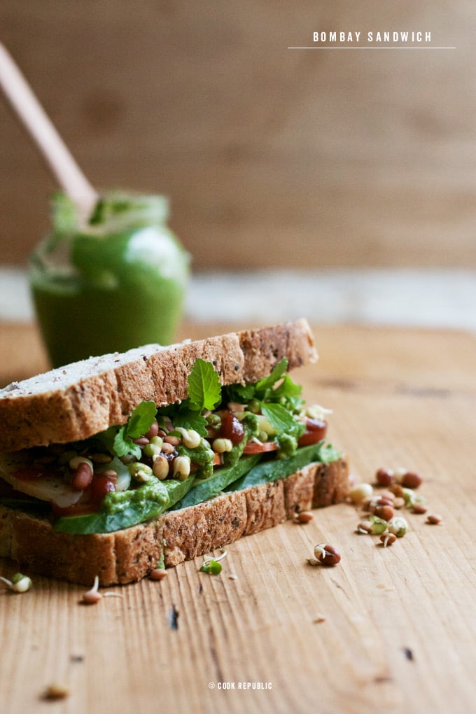 Bombay Sandwich - Veggies,Herbs,Greens,Sprouts.