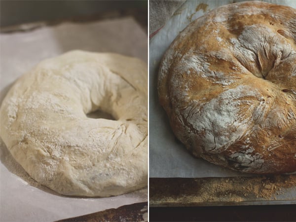 Tortano Bread - Before And After