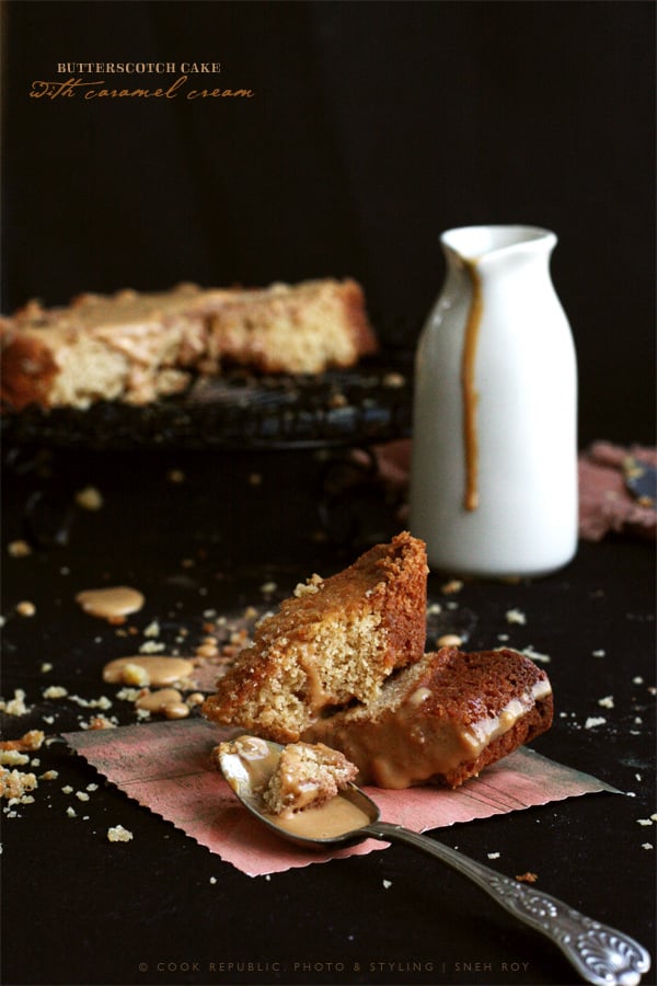 Butterscotch Cake With Caramel Cream