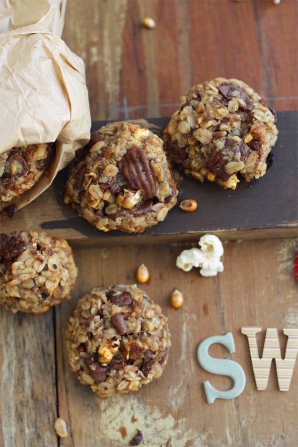 Carnival Cookies - Chocolate, peanuts, oats and popcorn!