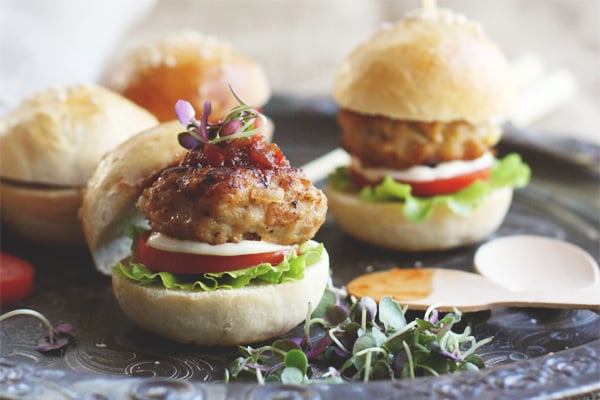 Chicken And Pinenut Sliders