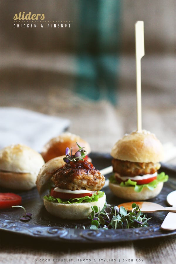 Chicken And Pinenut Sliders