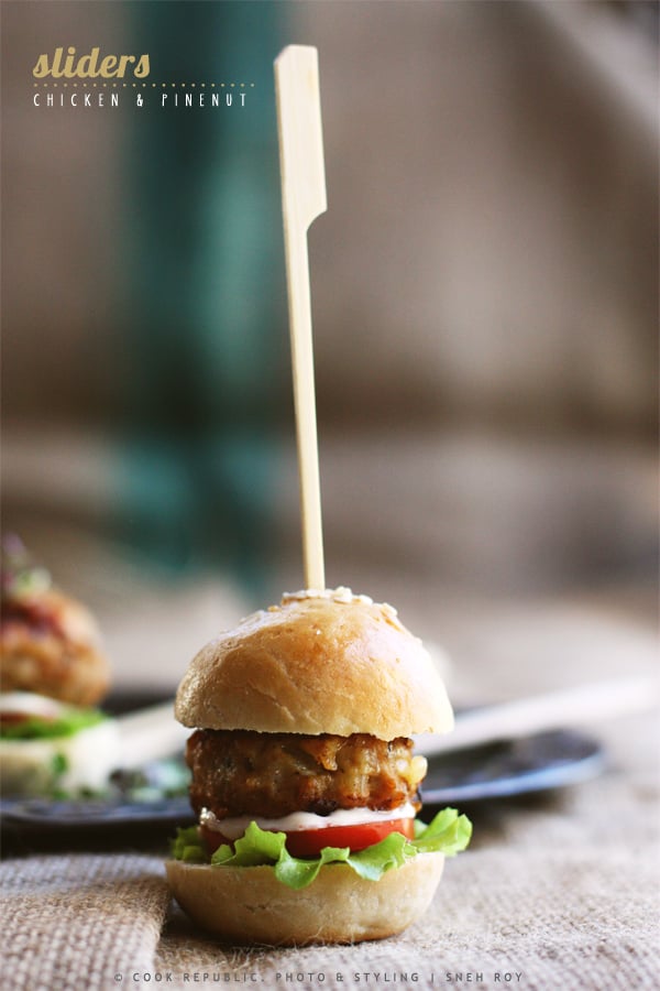 Chicken And Pinenut Sliders