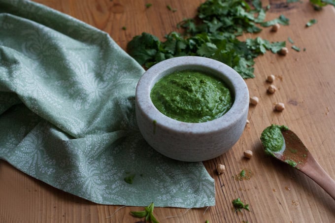 Green Chickpea & Coriander Chutney