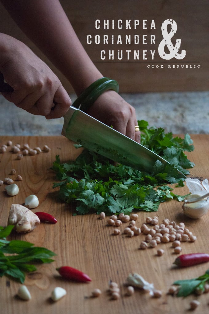 Chickpea & Coriander Chutney - Prep