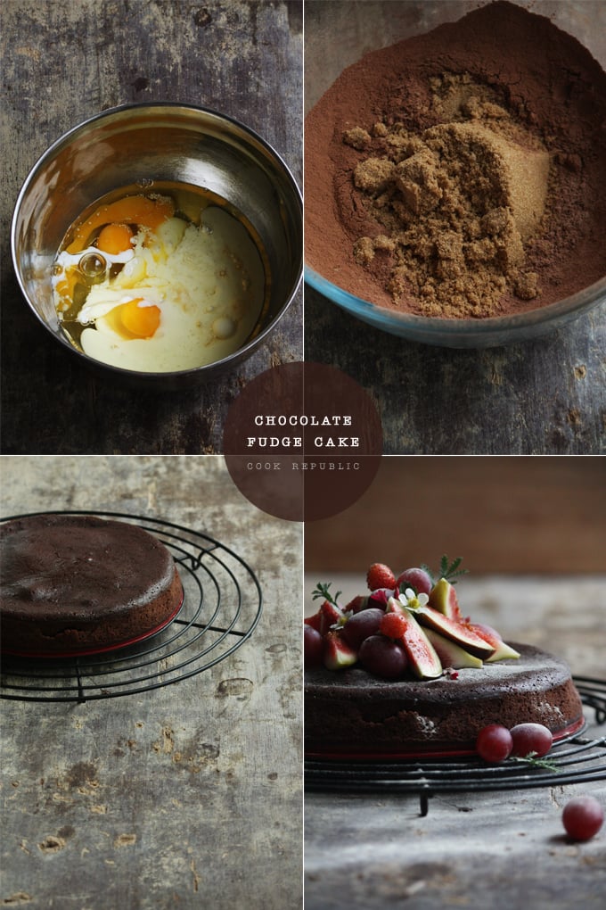 Baking Chocolate Fudge Brownie Cake - Cook Republic