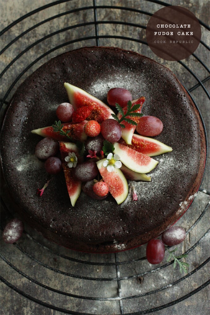 Chocolate Fudge Cake With Red Fruit - Cook Republic