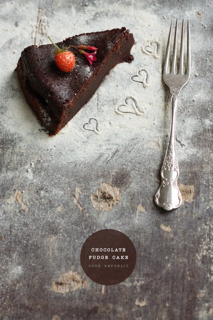 Chocolate Fudge Cake With Sugar Dust - Cook Republic