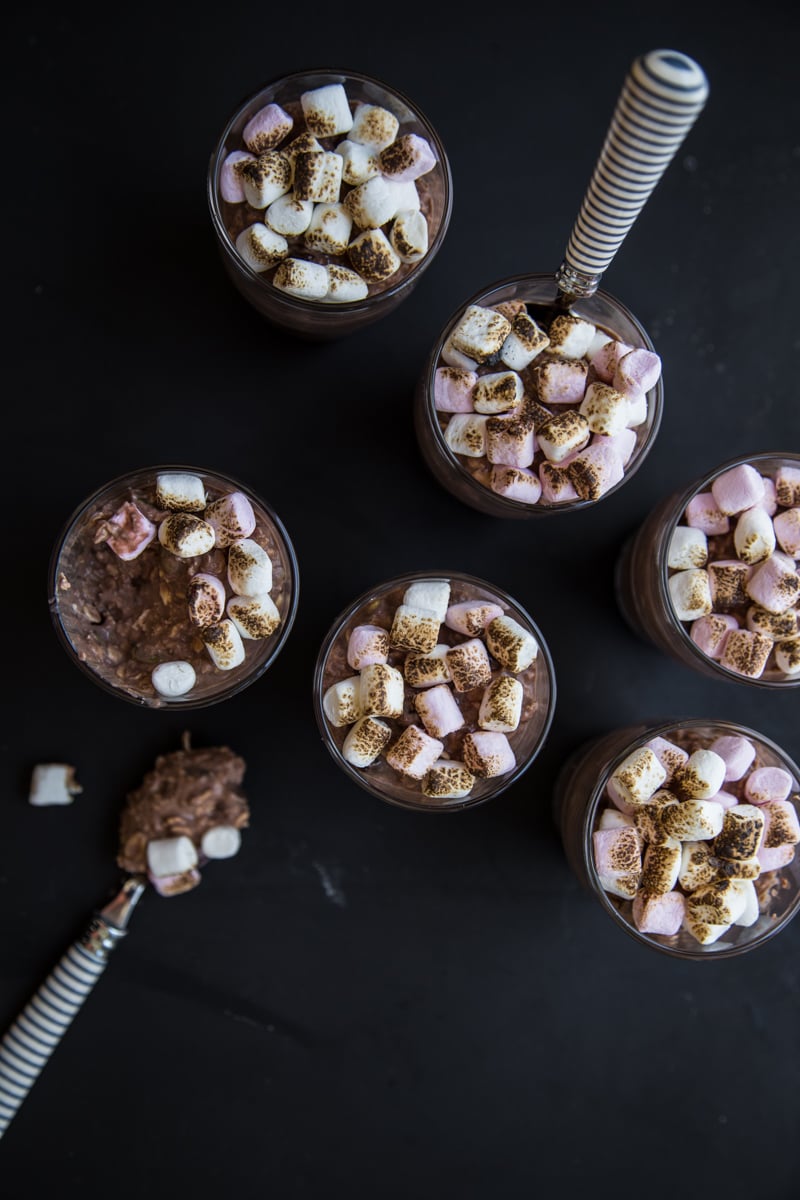 Chocolate Bircher Muesli Cups With Toasted Marshmallow - Cook Republic