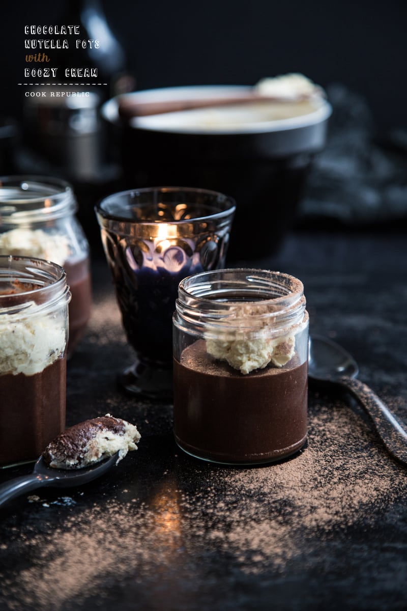 Chocolate Nutella Pots With Irish Cream