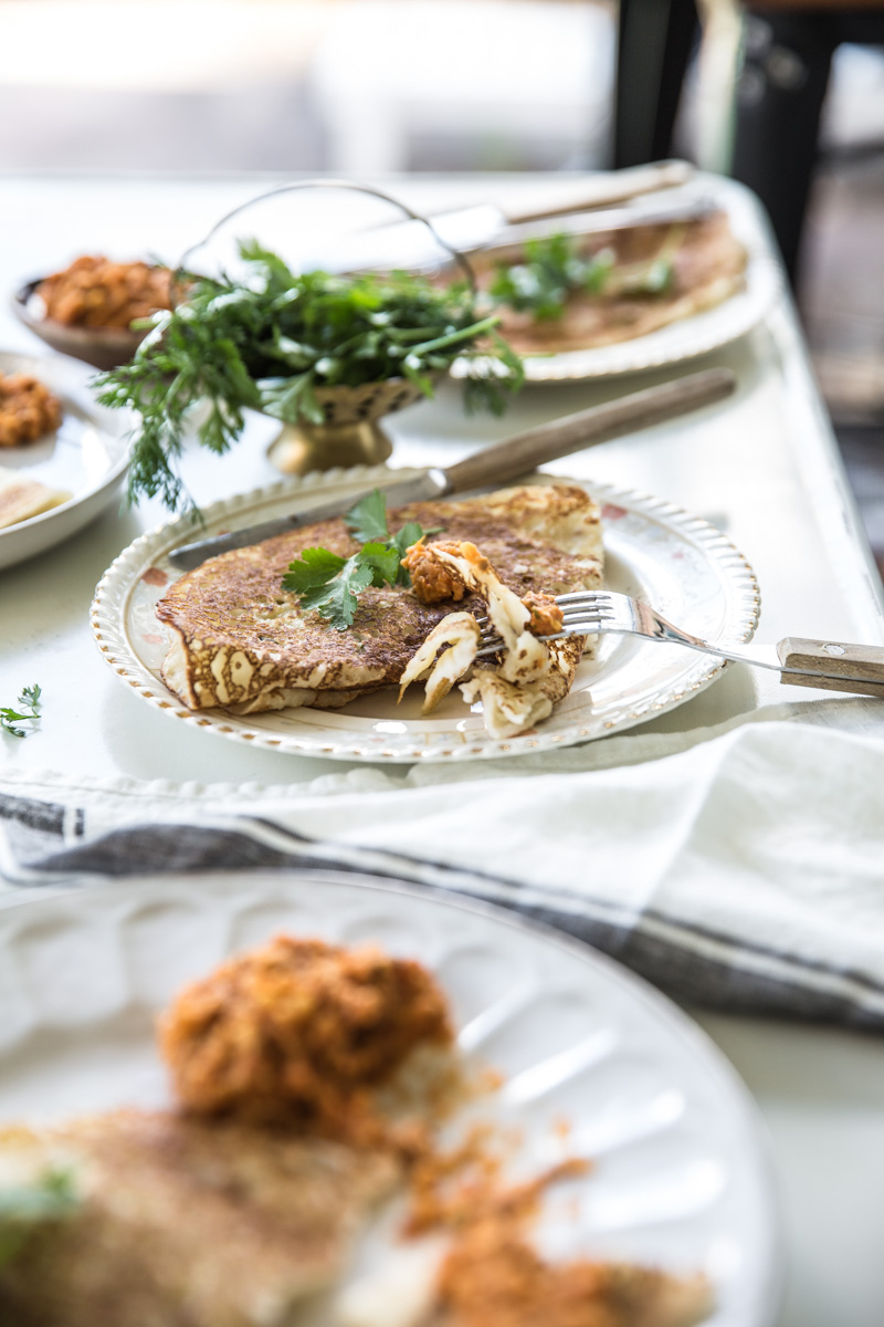 Coconut Dosas With Chutney - Cook Republic