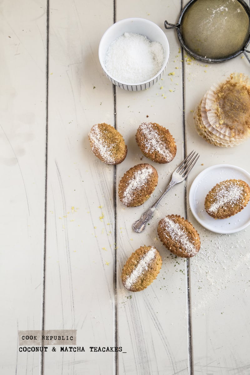 Coconut Matcha Teacakes