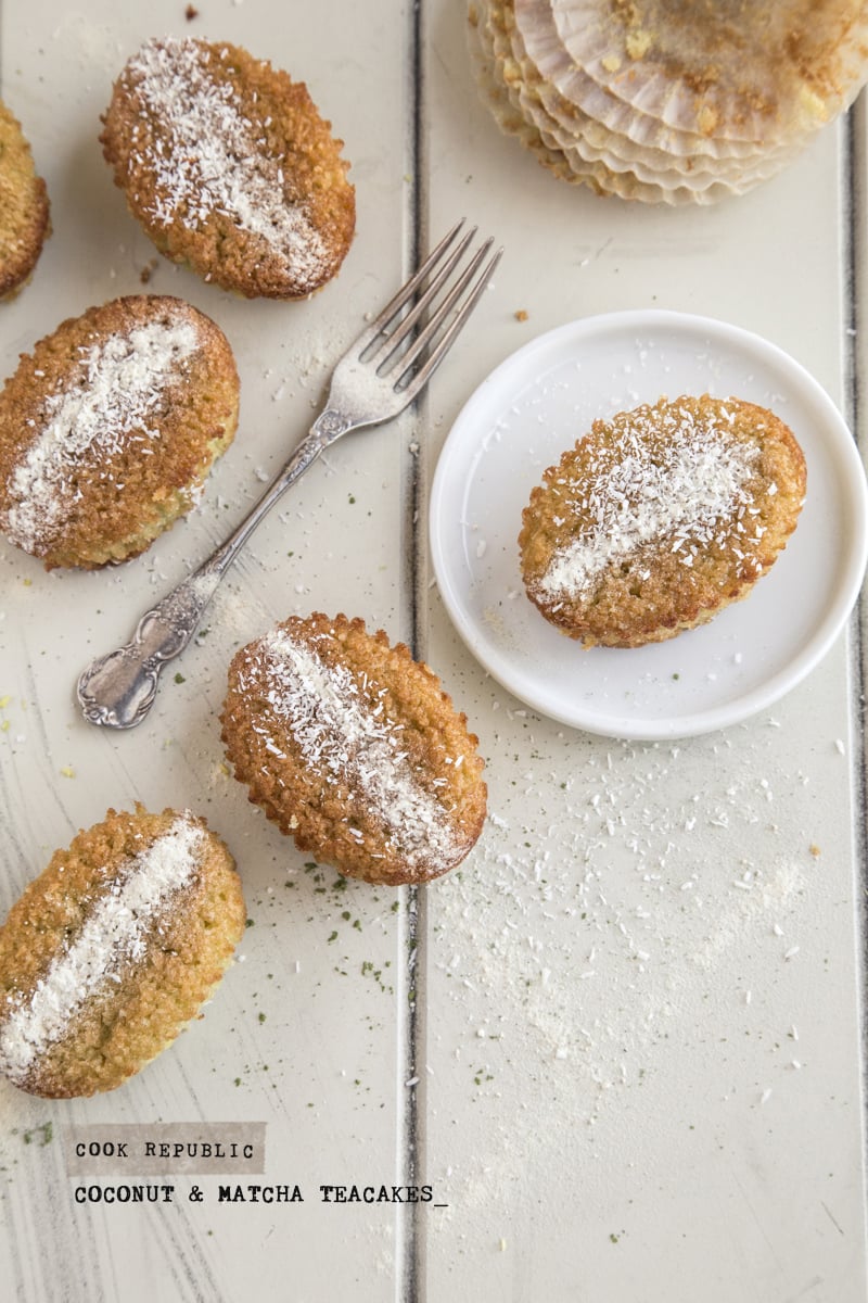 Coconut And Matcha Teacakes - Cook Republic