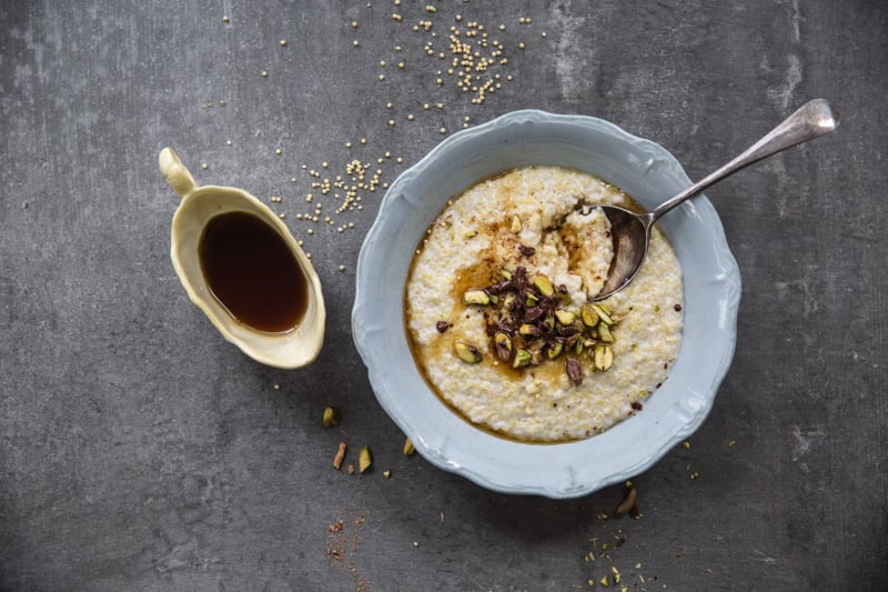 Creamy Coconut Millet Porridge With Dark Chocolate - Cook Republic