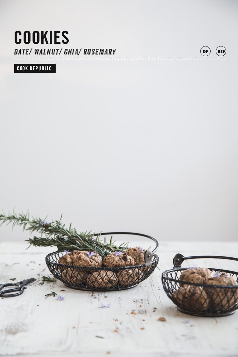 Date Walnut Chia And Rosemary Cookies - Cook Republic