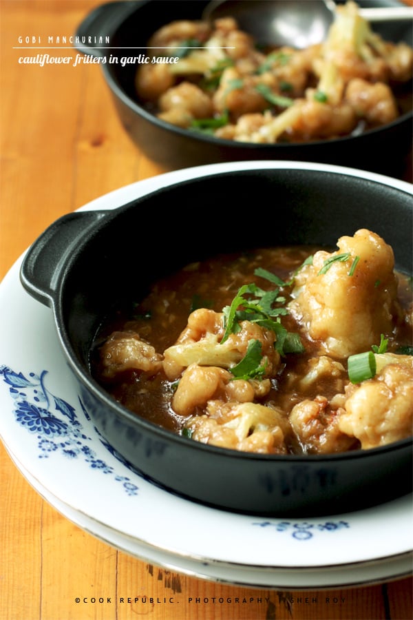 Gobi Manchurian - Cauliflower Fritters In Chinese Garlic Sauce