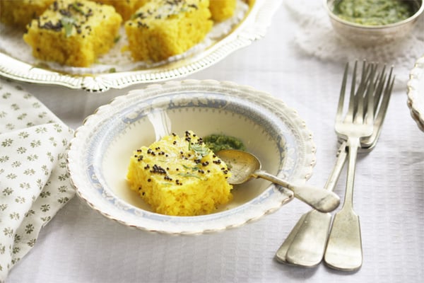 Traditional Rawa Khaman Dhokla