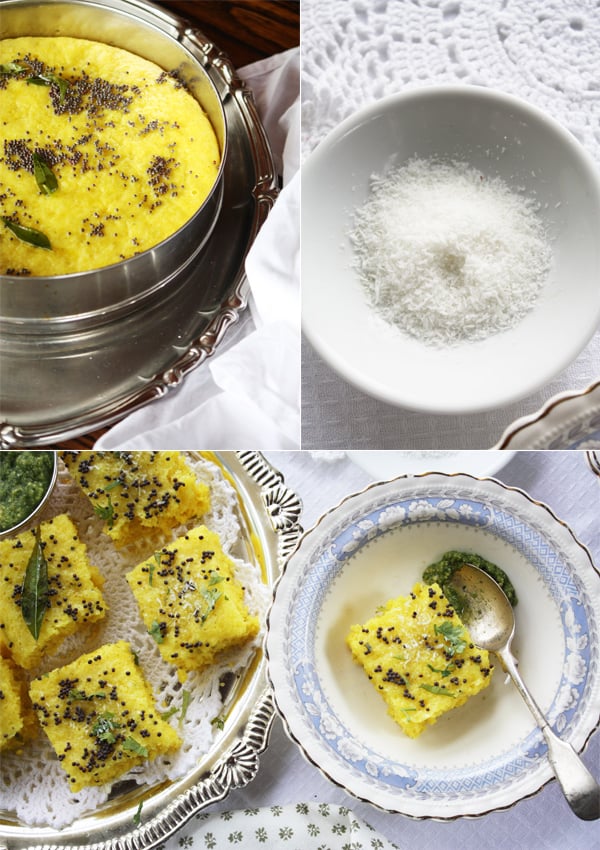 Fluffy Indian Steamed Lentil Cake - Khaman Dhokla