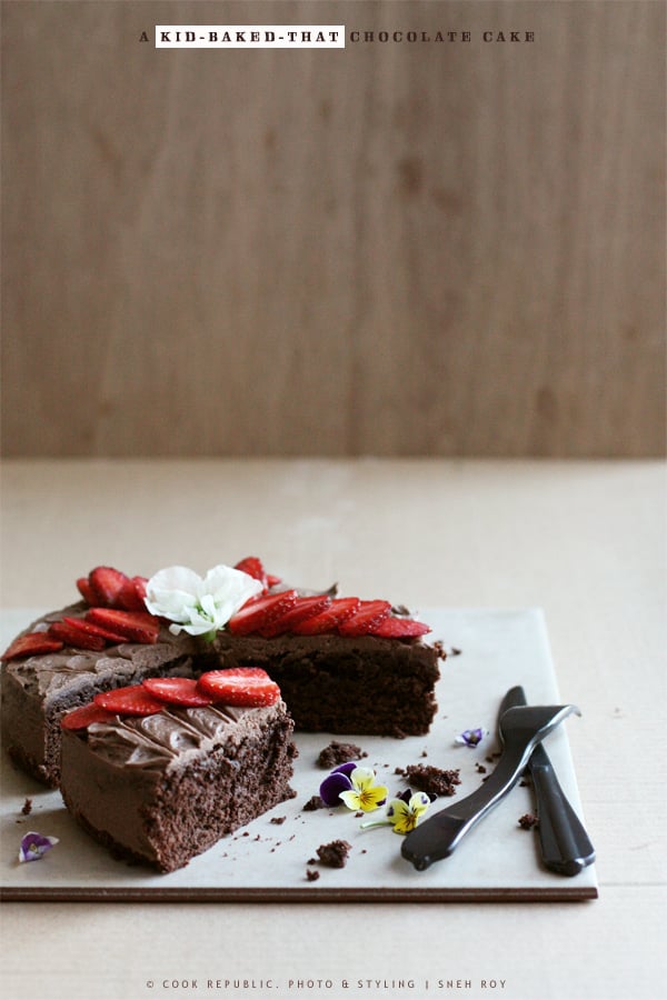 A Kid-Baked-That Chocolate Cake