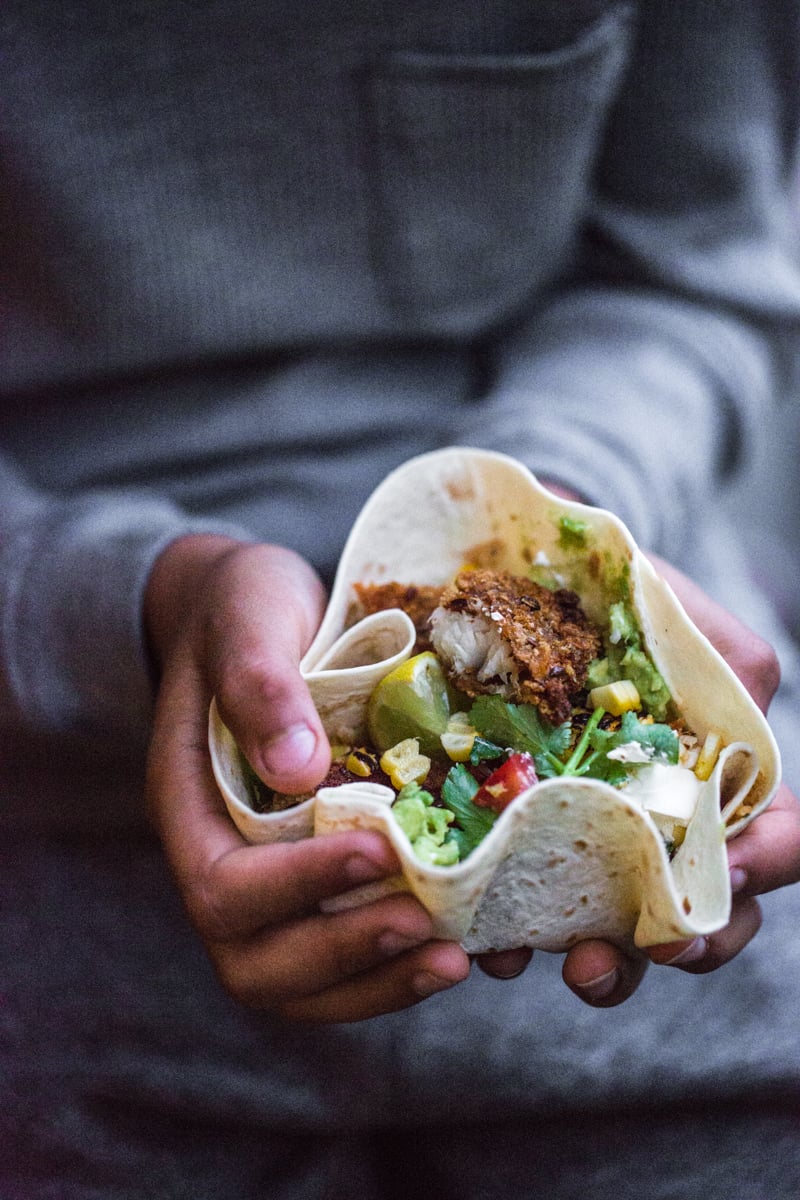 Loaded Fish Tacos With Ceviche Salsa And Roast Corn - Cook Republic