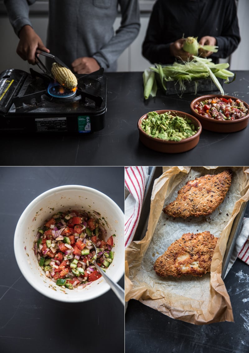 Loaded Fish Tacos With Ceviche Salsa And Roast Corn - Cook Republic