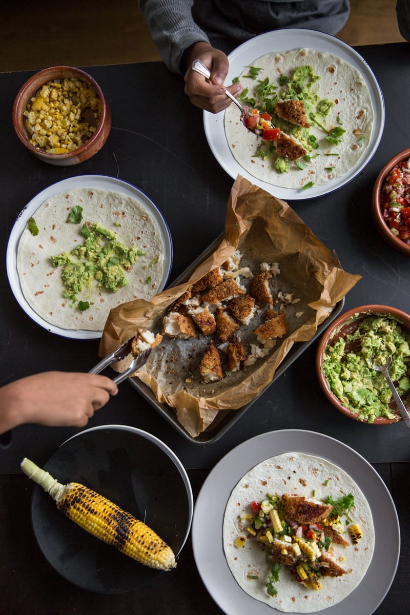 Loaded Fish Tacos With Ceviche Salsa And Roast Corn - Cook Republic